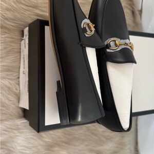 Black Gucci Jordaan loafers . Brand new with box . Woman’s size 39.5 .
